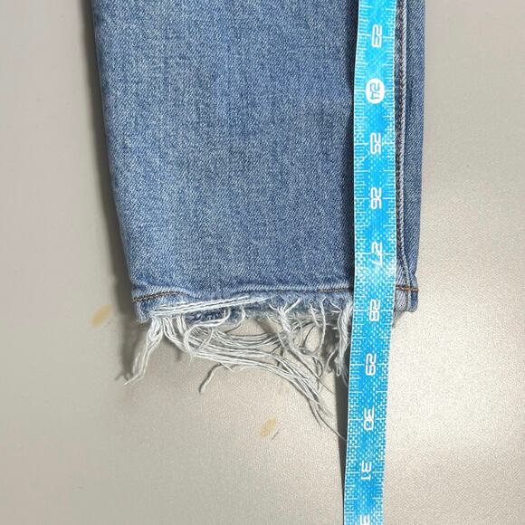 Hudson Lana Boyfriend Ripped Jeans Distressed Hem Denim Medium Wash Blue - Picture 12 of 12